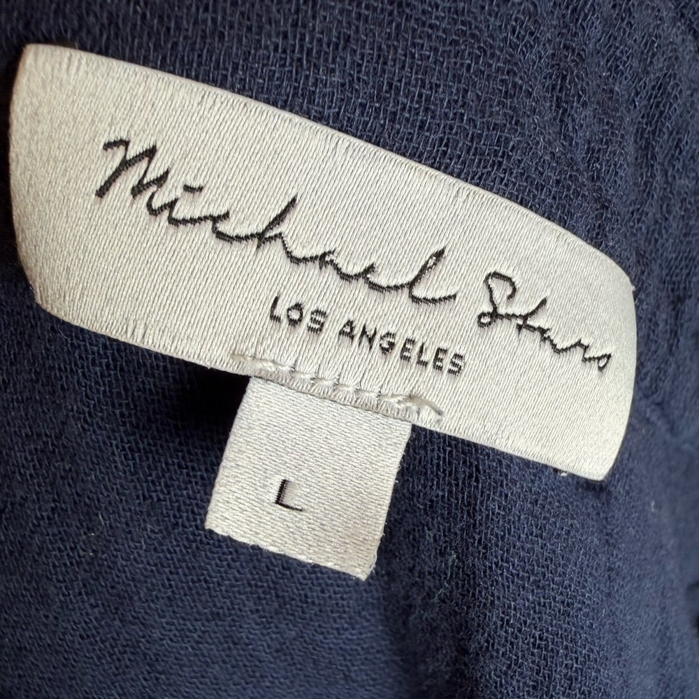 Michael Stars Size L Button-Front Crinkle Gauze Shirt - Women - Picture 6 of 7